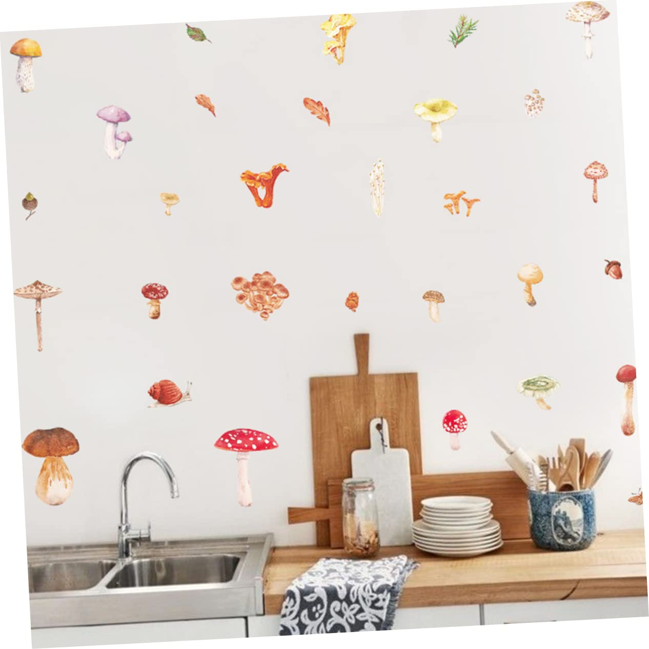 SHINEOFI 3 Set Adesivi Murali Creativi con Design Acquerello Adesivi Rimovibili per Decorare Stanze e Superfici Lisce Materiale Resistente