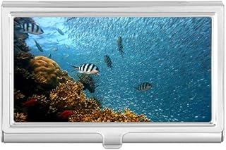 Ocean Fish Coral Science Nature Picture Business Card Holder Case Pocket Box Wallet