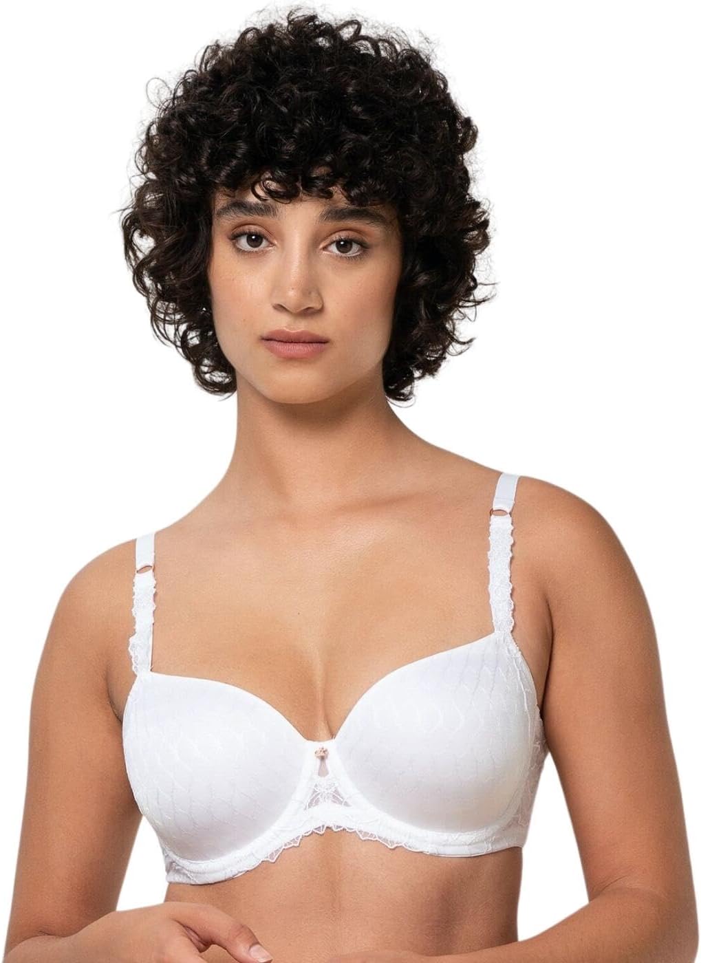 Triumph 40E Azalea Florale Bra WP Padded Underwired Bras White Lingerie