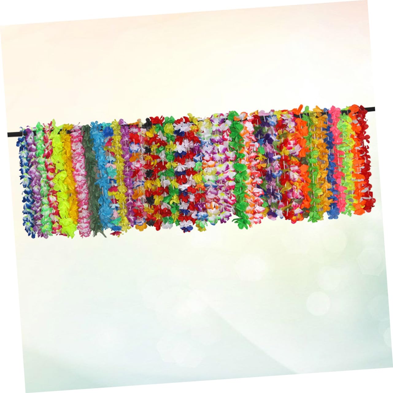 SOLUSTRE 42stücke Hawaii-blumenkette aus Künstlichen Blumen für Tropische Luau-Party-Accessoires Bunte Hawaii-Halskette für Strandfeste und Partydekorationen Zufälliger Stil