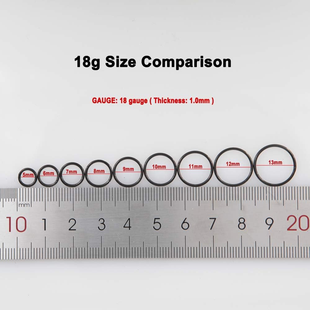 FANSING Men Women 316L Surgical Steel Hinged Nose Rings Hoop for Nostril Septum Cartilage Helix Daith Tragus Rook Conch Lip Ear Lobe Piercings - Image 3