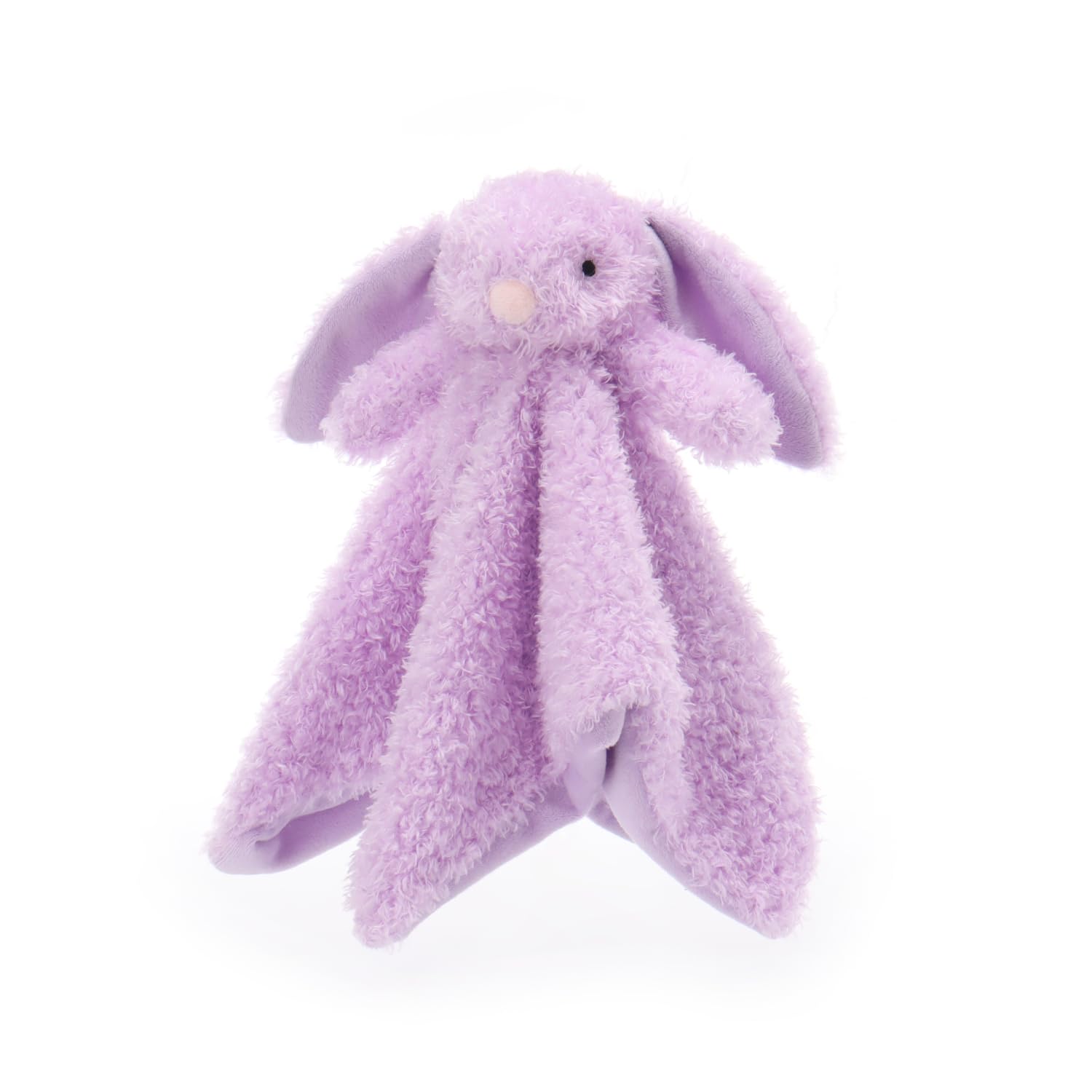 Apricot Lamb Purple Peach Bunny Rabbit Cute Comforter Plush Security Blanket for Baby Boy and Girl Cuddly Lovey for Infant and Toddlers Purple 14x14 Inches - Image 2