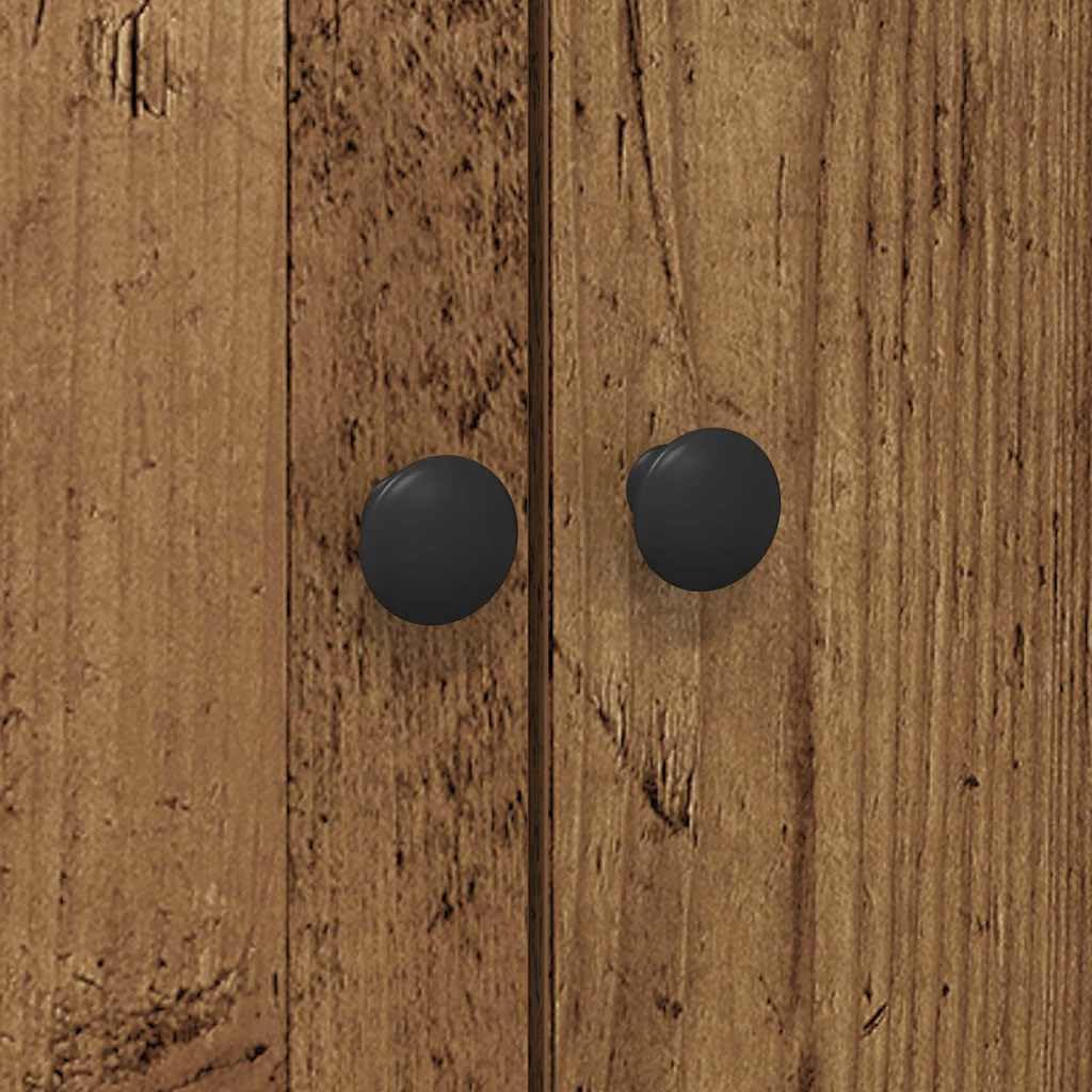 vidaXL Buffet de Cuisine avec Porte 2 pcs Bois Ancien 60 x 50 x 180 cm, Rangement spacieux, Buffet rectangulaire Moderne, Organisateur Chic pour la Salle à Manger, Meuble Efficace