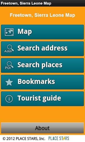 Freetown, Sierra Leone Offline Map: PLACE STARS – vue 2