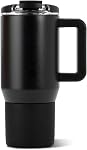 HydroJug Coffee Traveler 20 oz - Leak-Resistant, Ceramic-Lined Insulated Travel Coffee Mug for Hot or Cold Drinks with Flip Lid & Handle, Dishwasher Safe Coffee Tumbler, Dusty Rose