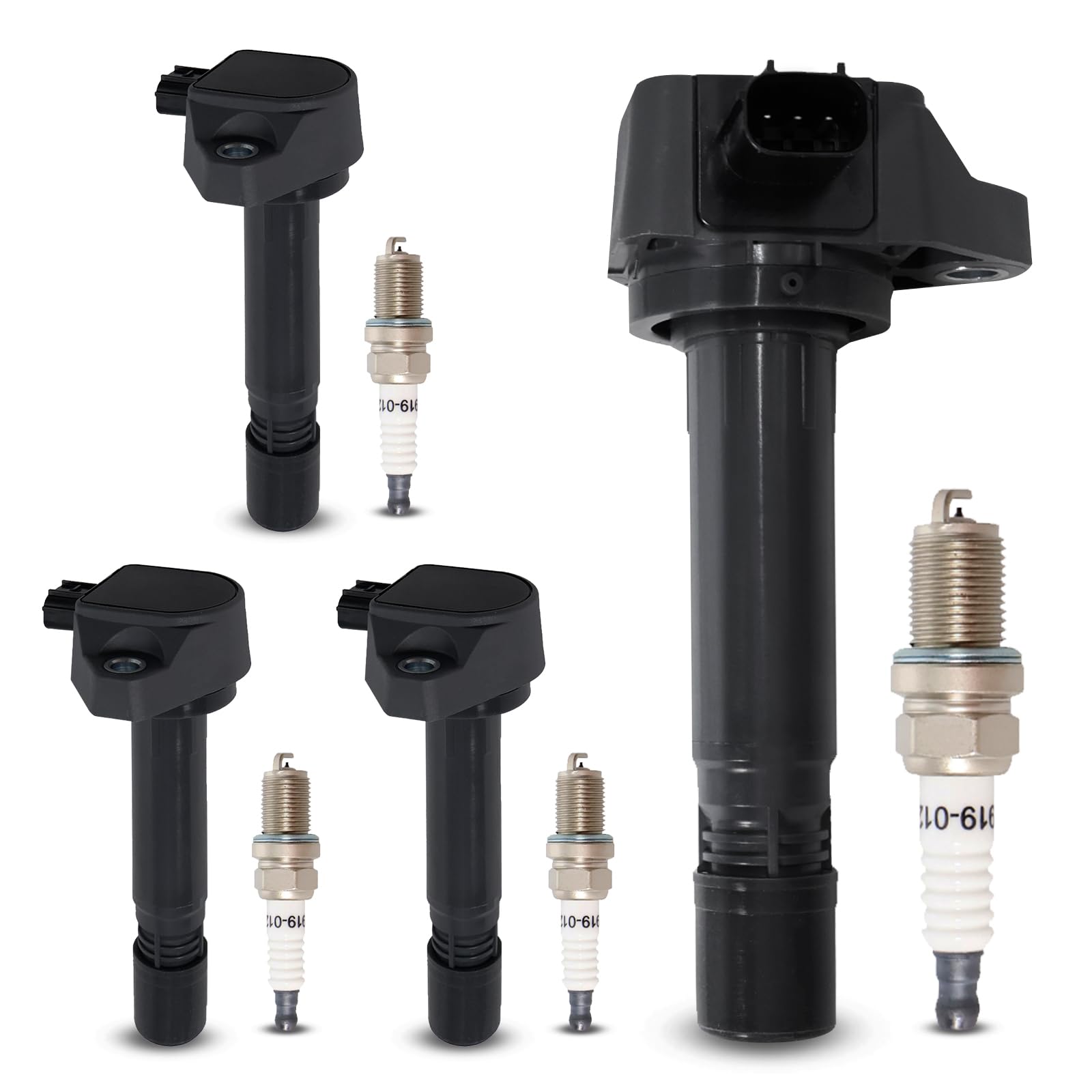 SMMS Set of 4 Ignition Coil Pack and Iridium Spark Plugs, Compatible with Honda Civic 2006-2011 L4 1.8L, Relpaces OE UF-582 5266