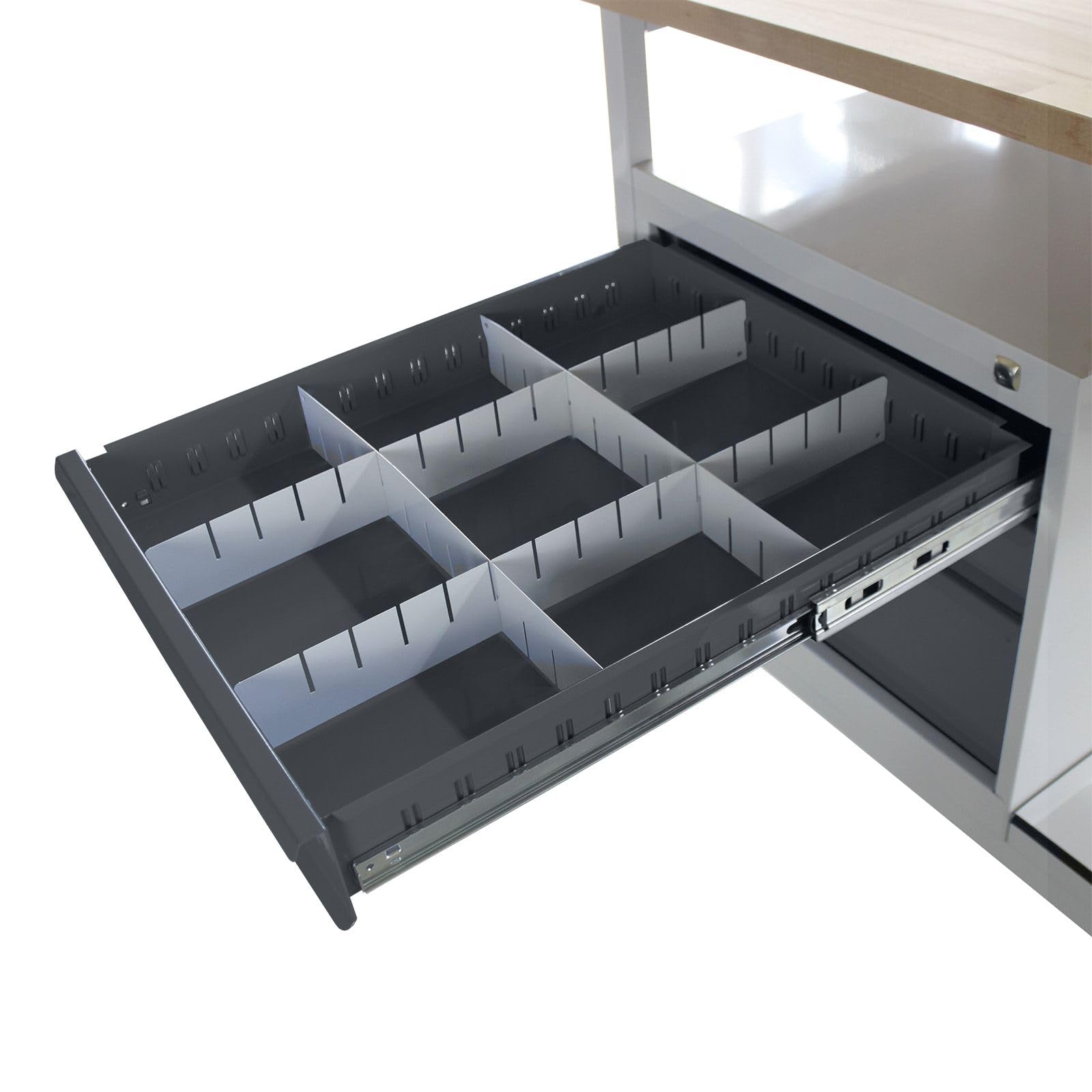 Établi mobile anthracite RAL 7016 - 1 300 x 600 x 827 mm - Charge maximale : 500 kg - Table de travail mobile avec étagère - Pour atelier, garage et industrie - Anthracite - Panneau perforé