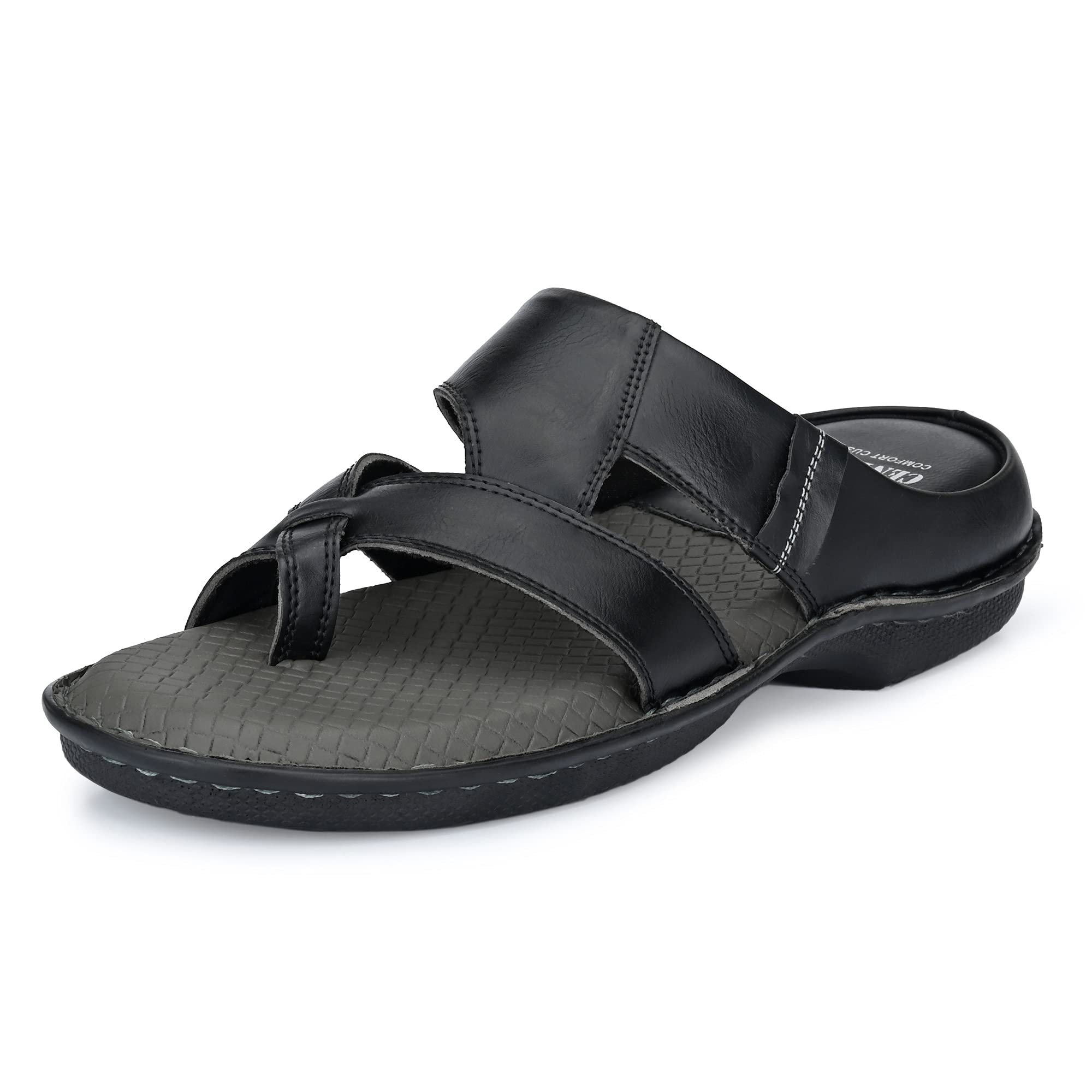 CentrinoMens 3662 Flip-Flops,Classical Thong Lightweight Quick-dry, Heavy Density for Arch Support Comfort, Hand Stitched Chappal