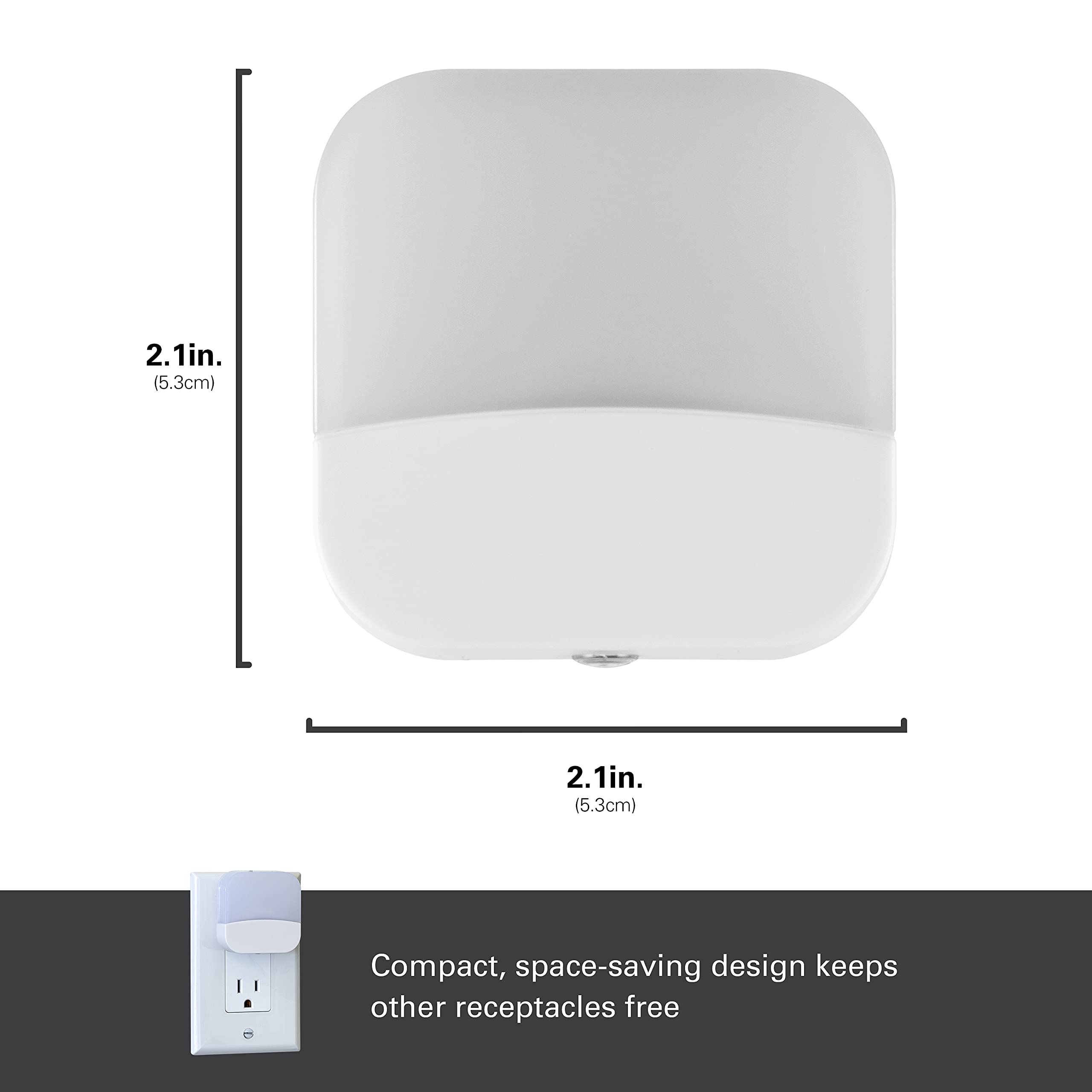 Luce Notturna A LED Da Parete Con Sensore Crepuscolare, Regolabile 0-100 Lm, Bianco Caldo 3000K Per Corridoio E Camera Da Letto