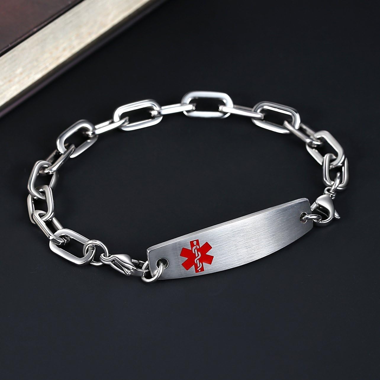 7.5"-9" Adjustable Medical alert bracelets for Women/Men Stainless steel Interchangeable Medical bracelets