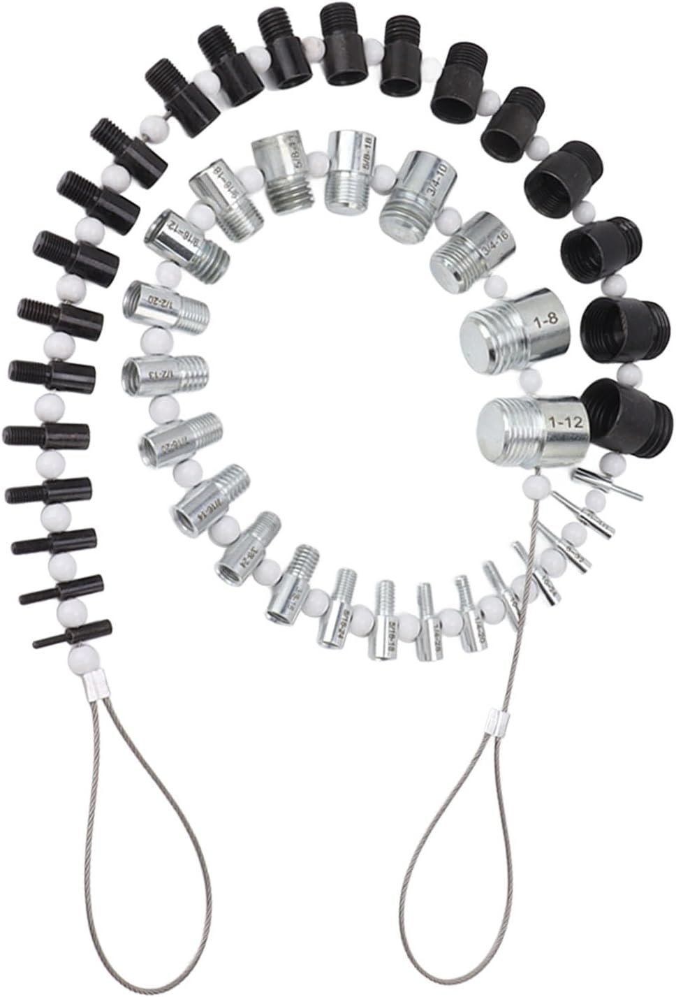 Nut and Bolt Thread Checker 44 Male Female Thread Identifier Gauges 23 Inch and 21 Metric Sizes for Nut and Bolt Checking