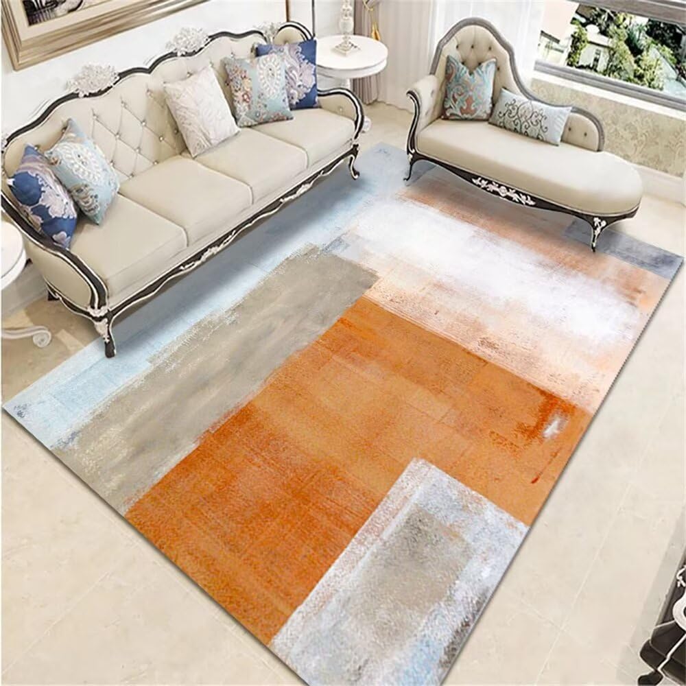 Tapis salon facile à entretenir 80X120cm avec motifs graffiti géométriques