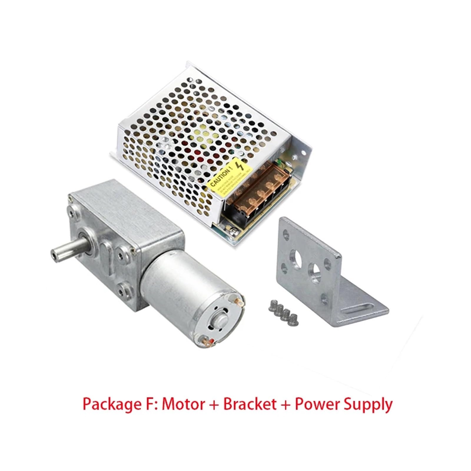 Motorreductor JGY370, 12V, 24V, baja velocidad, alto par, soporte jgy370 + controlador + reductor invertido de potencia, Mini Motor de caja de reducción(Package F,160RPM,DC 24V)