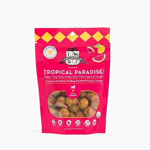 Miniatura 8 de Lord Jameson Confetti Cake Soft & Chewy - Golosinas orgánicas certificadas para perros de razas pequeñas, mantequilla de maní y coco, receta de