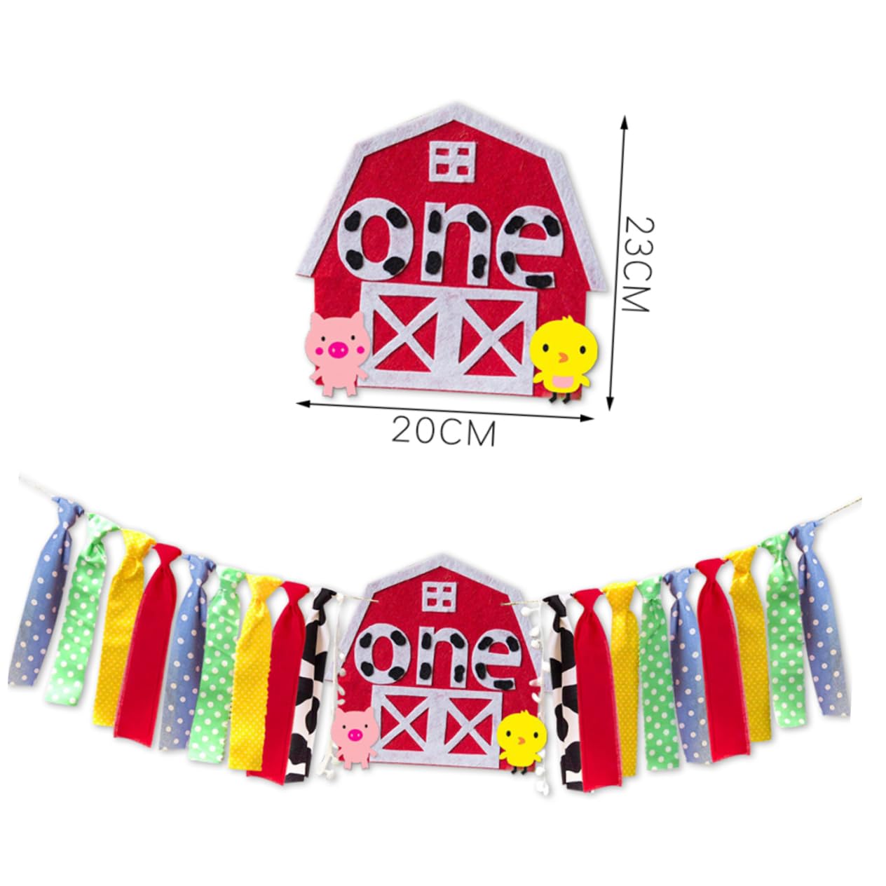 VICASKY 3piezas Banderín De Cumpleaños De Para Primer Cumpleaños De Decoración De Fiesta De Animales Celebraciones