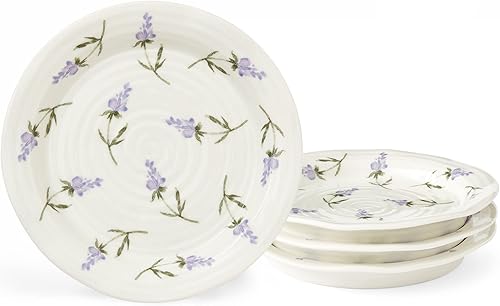 Miniatura 1 de Portmeirion Sophie Conran Lavandula - Juego de 4 platos laterales de porcelana, postre de porcelana, aperitivo, plato pequeño para cena y ensalada,