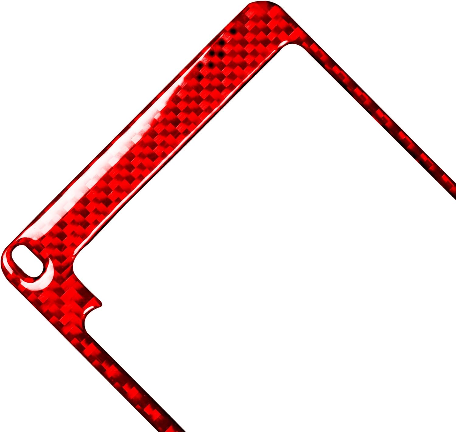 Real Carbon Fiber Auto Interior Accessories Sticker Compatible with Subaru Impreza 2012-2014/Subaru XV Crosstrek 2013 2014 Car Center Console Navigation Multimedia Screen Decoration Frame Red