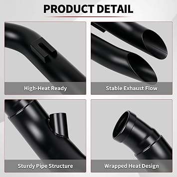 LAF Exhaust Drag Pipes with Flange Kit Forward Control Only Fit For Harley Davidson Sportster XL883 XL1200 Softail FXST FLST 1986-2014 Chopper Bobber Custom Motorcycle Replaces HDEX-02C-AC01