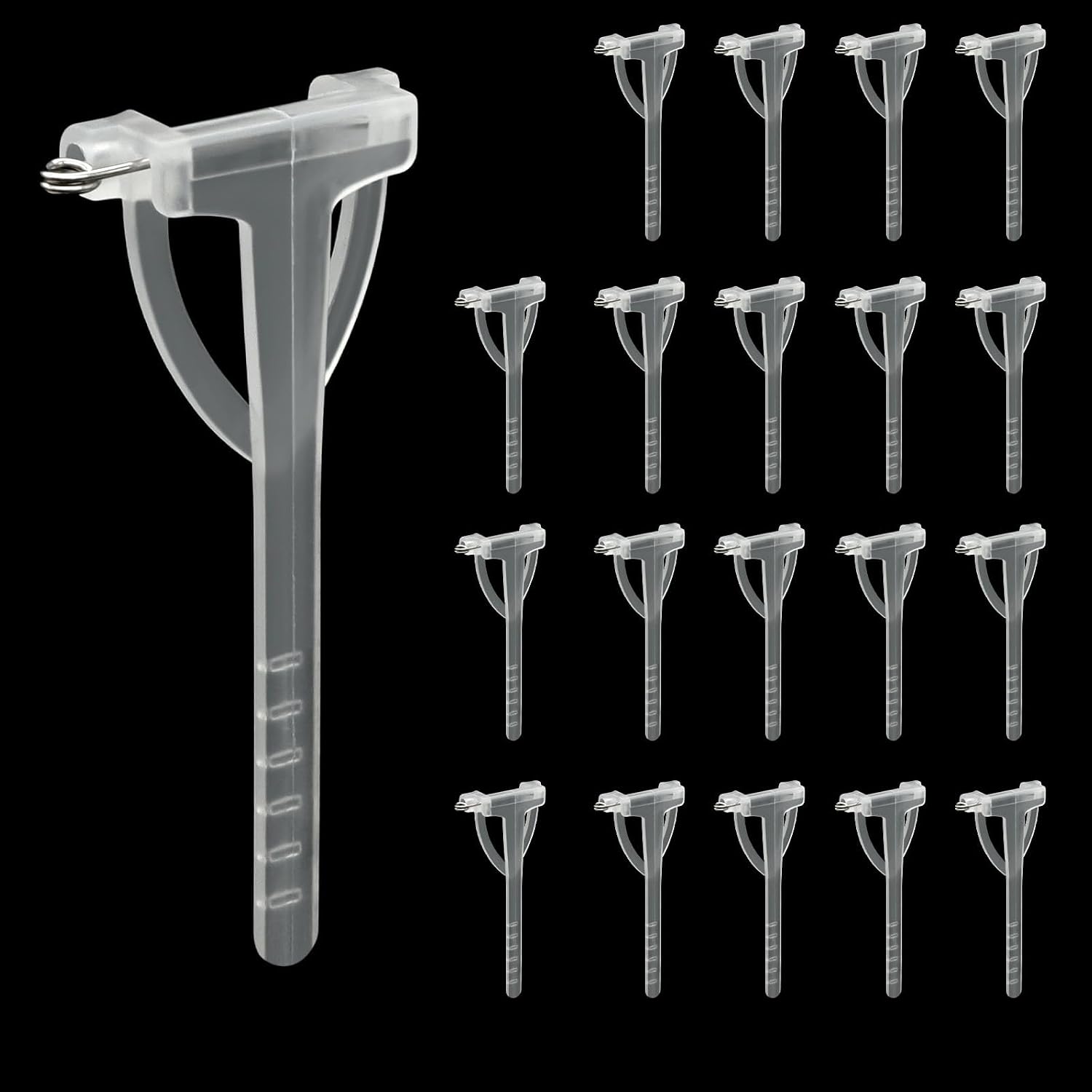 20Pcs Boutonniere Pins,Plastic Corsage Clips T-Shaped Boutonniere Clips for Weddings,Birthday,Festivals Floral Arrangement Fasteners for Suits,Formal Wear(White)