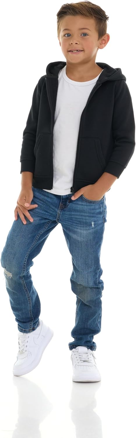 Cudlie 2-Pack Toddler Zip-Up Hoodies for Boys and Girls – Colorful Cotton Blend Sweatshirts with Pockets – Sizes 12M to 4T - Image 5