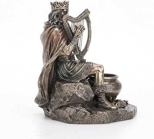 Miniatura 3 de Veronese Design Escultura de resina bronceada fundida en frío de 7 1/4" de alto dios celta Dagda Druida rey de Tuatha de Danann