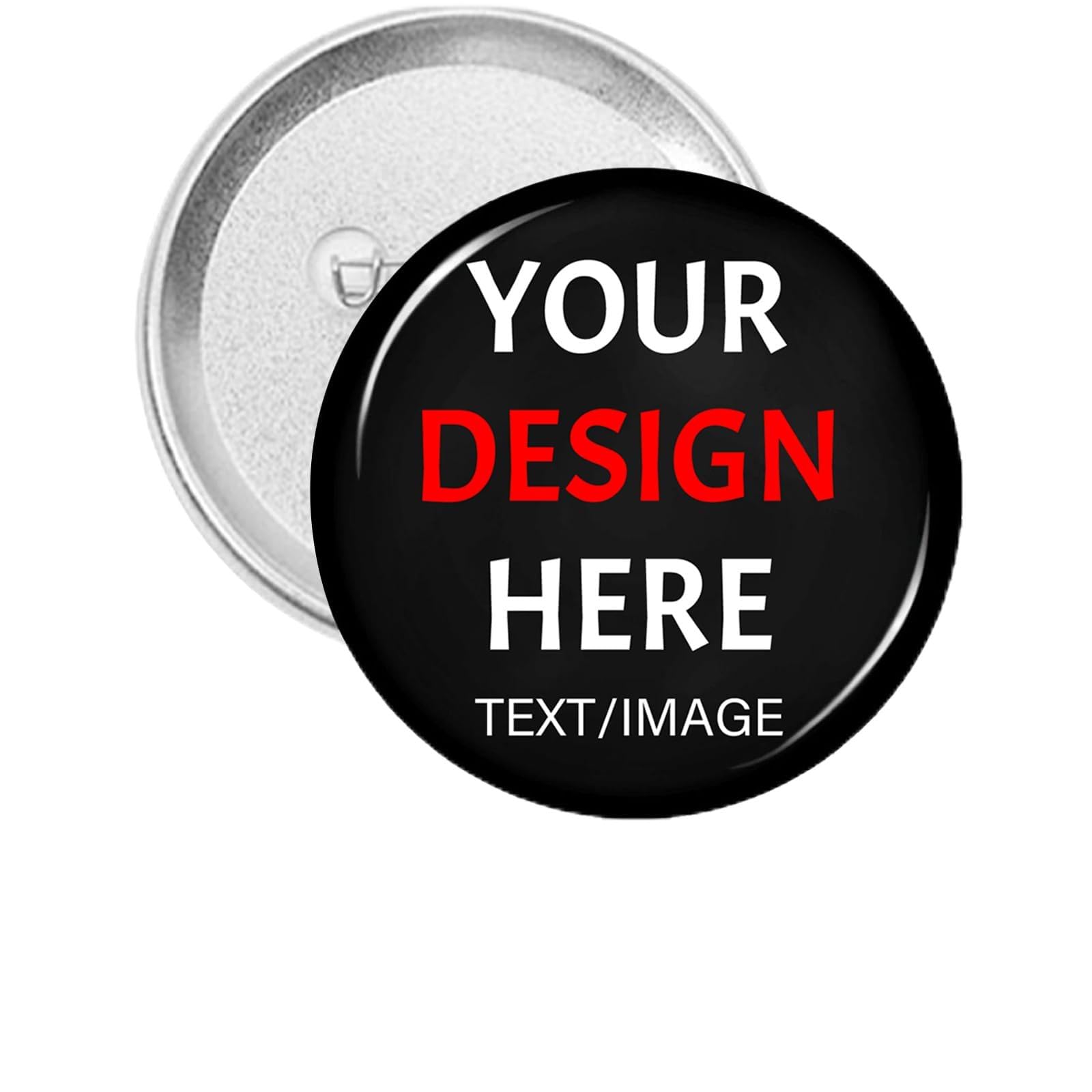 Custom Pins With Your Picture Text Logo Name Photo, Personalized Pins Buttons Custom Gift
