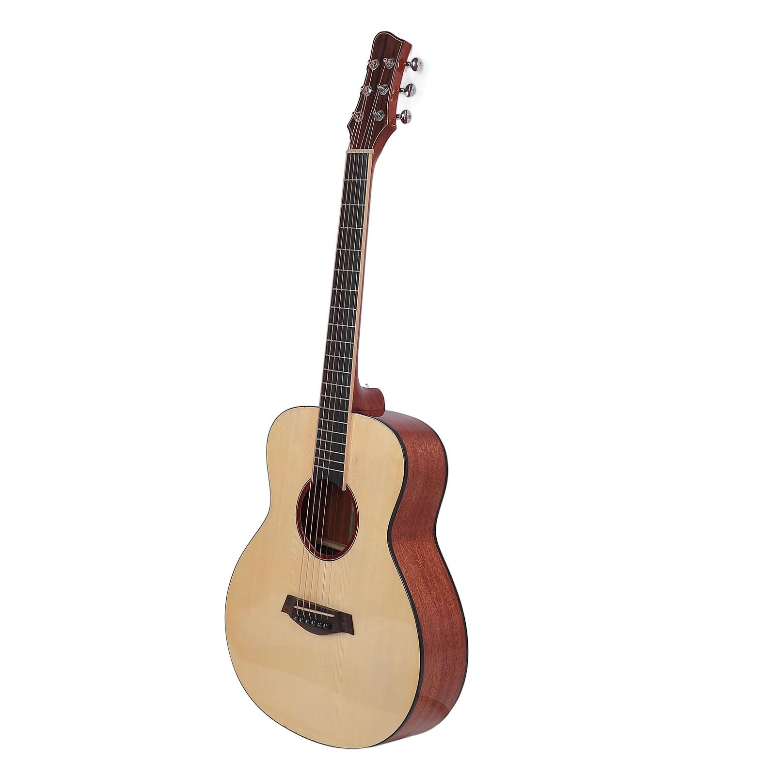 Folk Guitar Acoustic Guitar Irin 3670 36 Cal Drewniany Instrument dla Początkujących Dorosłych Dzieci, Maureta świerkowy z Tunerem Torebki (Nature Wood Kolor)