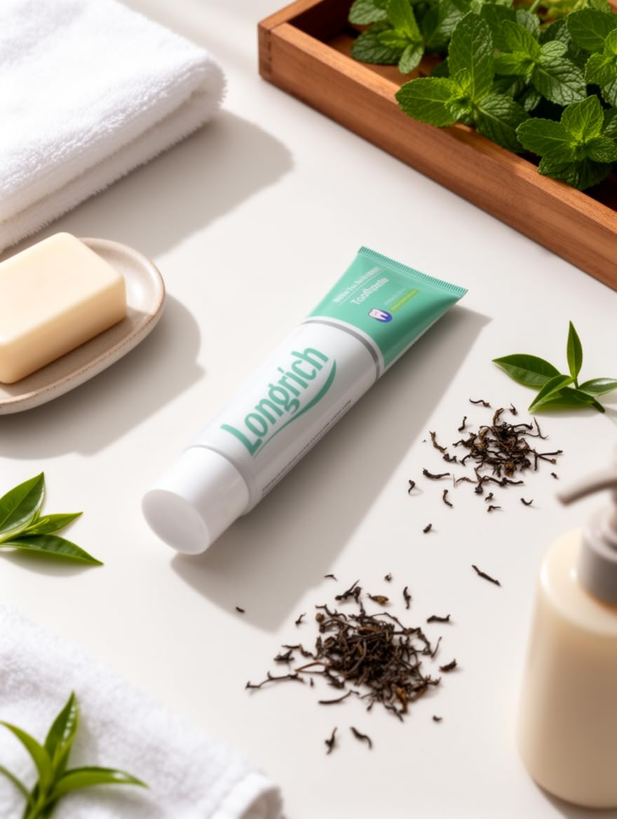 Longrich pasta de dientes té blanco multiefecto, libre de flúor.