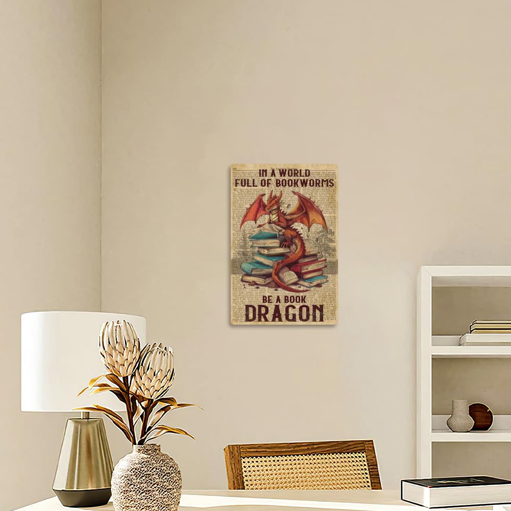 SUPERDANT Blechschild „Lesen Wird Dich überall Hinbringen“ – 20x30 Cm, Aluminium, Vintage-Deko