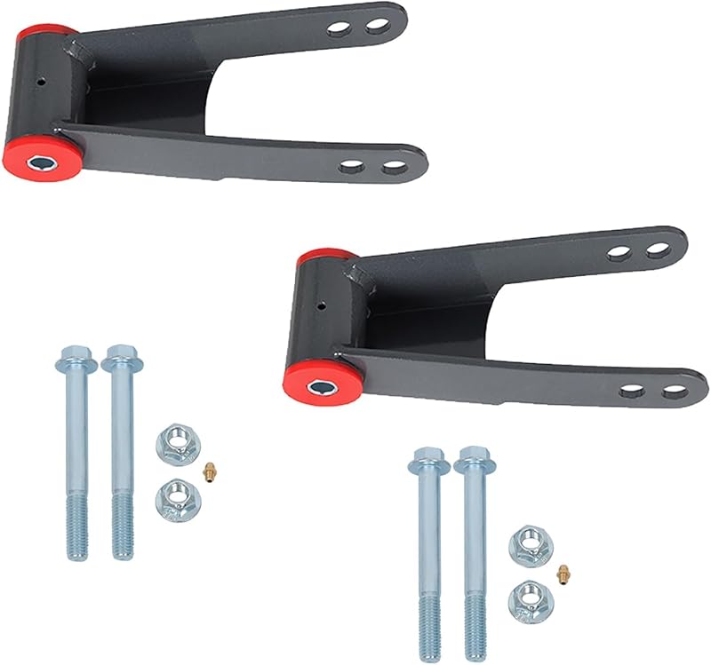 Kit de Shackles de Aço para Rebaixamento Traseiro labwork de 2,54 a 5,08 cm para Ford F-150 2WD/4WD 2009–2023 – 1 unidade