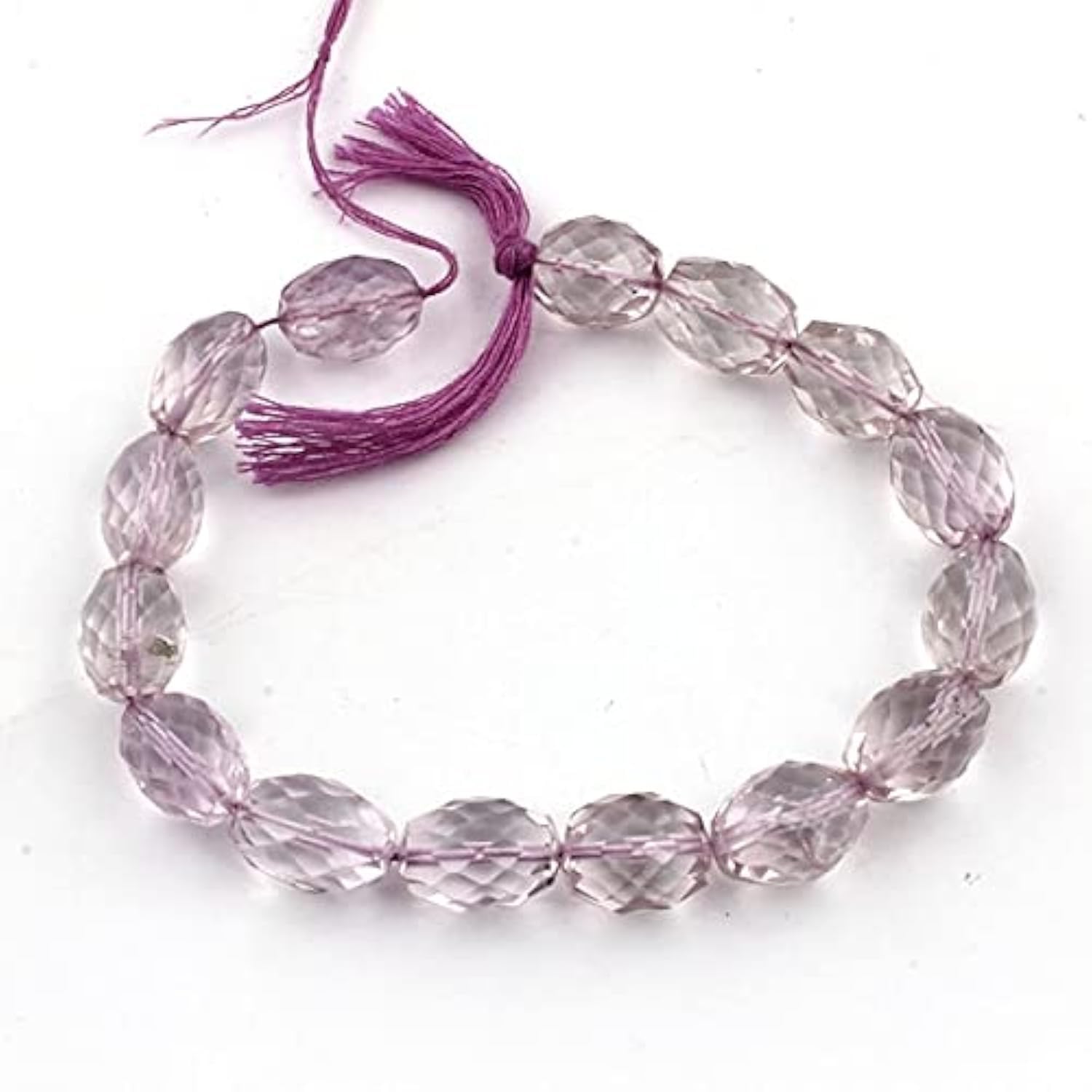 Pink Amethyst facettée sans défauts perles améthyste rose ovales 12mm pour créateurs exigeants