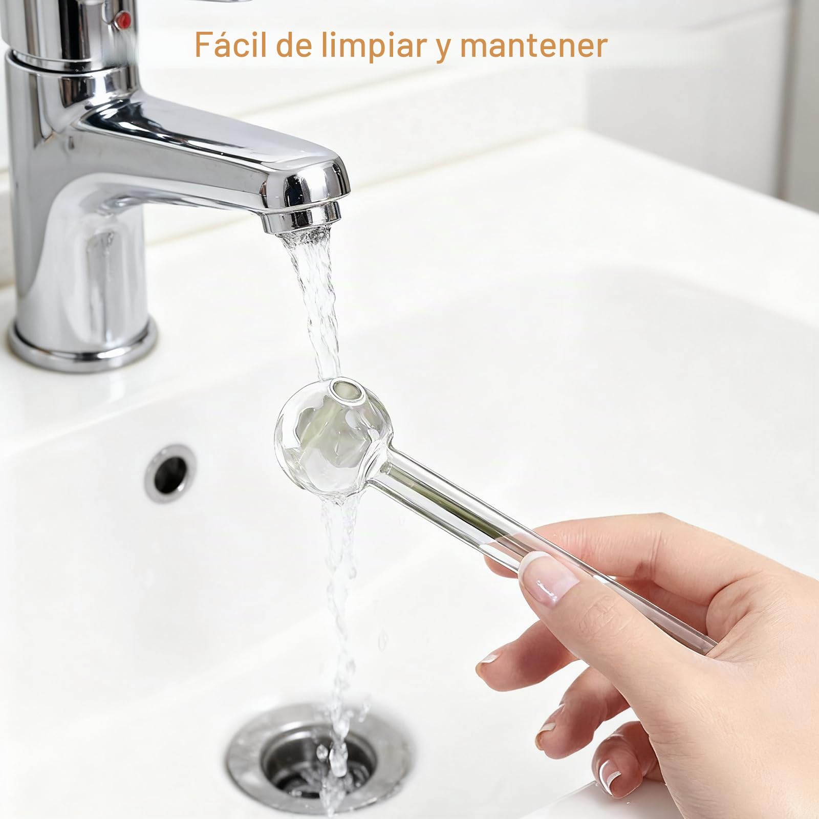 Quemador de aceite de vidrio, 5 tubos de vidrio de borosilicato, pajitas en forma de bola, portátil, resistente al calor, diseño grueso portátil