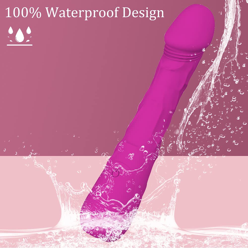 Yoekey G Spot Vibrator for Women,Purple Vibrating Dildo for Clitoris  Stimulation with 7 Vibration Modes, Heat Anal Vibrator,Waterproof Vibes for  Women Massagers