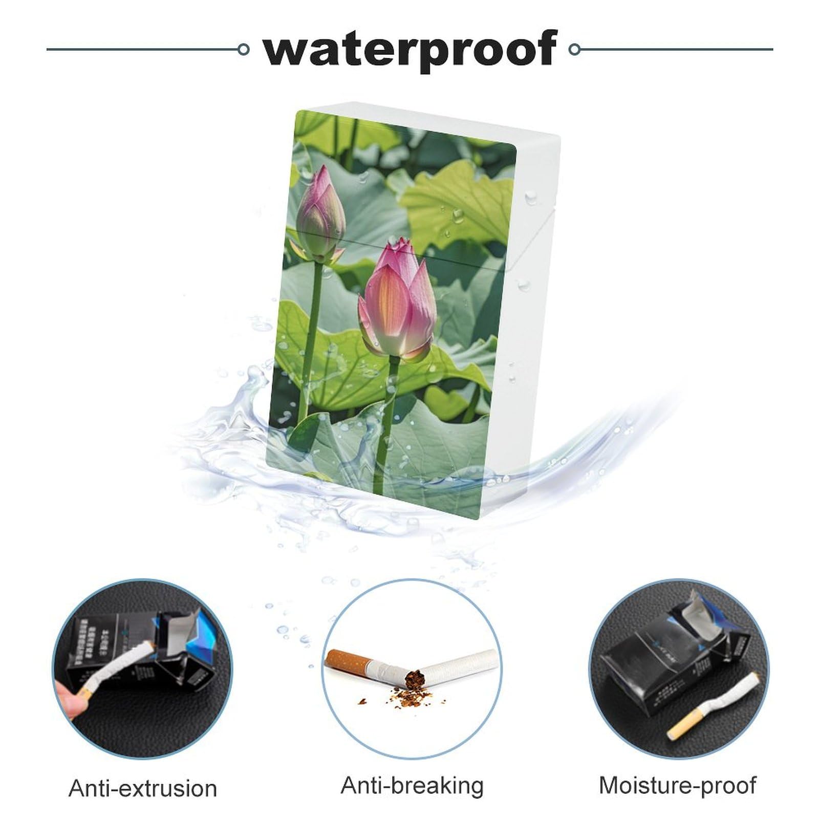 Amazon.com: Beautiful Lotus Flowers Cigarette Case Normal Size Cigarette  Holder Case Skul Style Box 20 Capacity Women and Men Perfect for Roll Your  Own Cigs : Health & Household