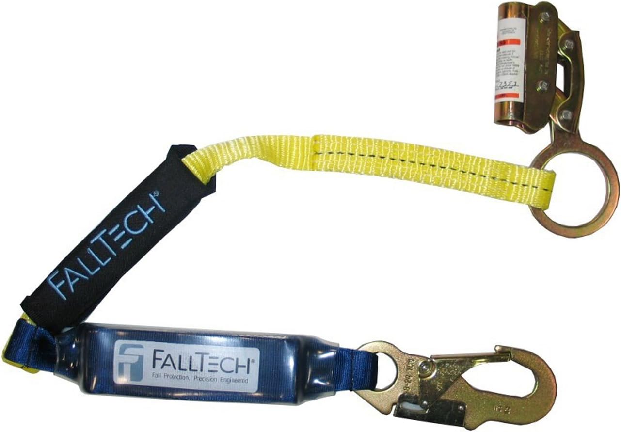 FallTech8353LT Manual Grab with SoftPack 3-Foot Shock Absorbing Lanyard