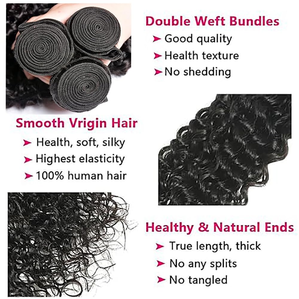 Jucames #1B Black Color Straight Human Hair Extensions Double Weft Virgin Unprocessed Human Hair Bundles Weave 3 Bundles Total 150g #1b Natural Color For Women 16 18 20 Inch - Image 4