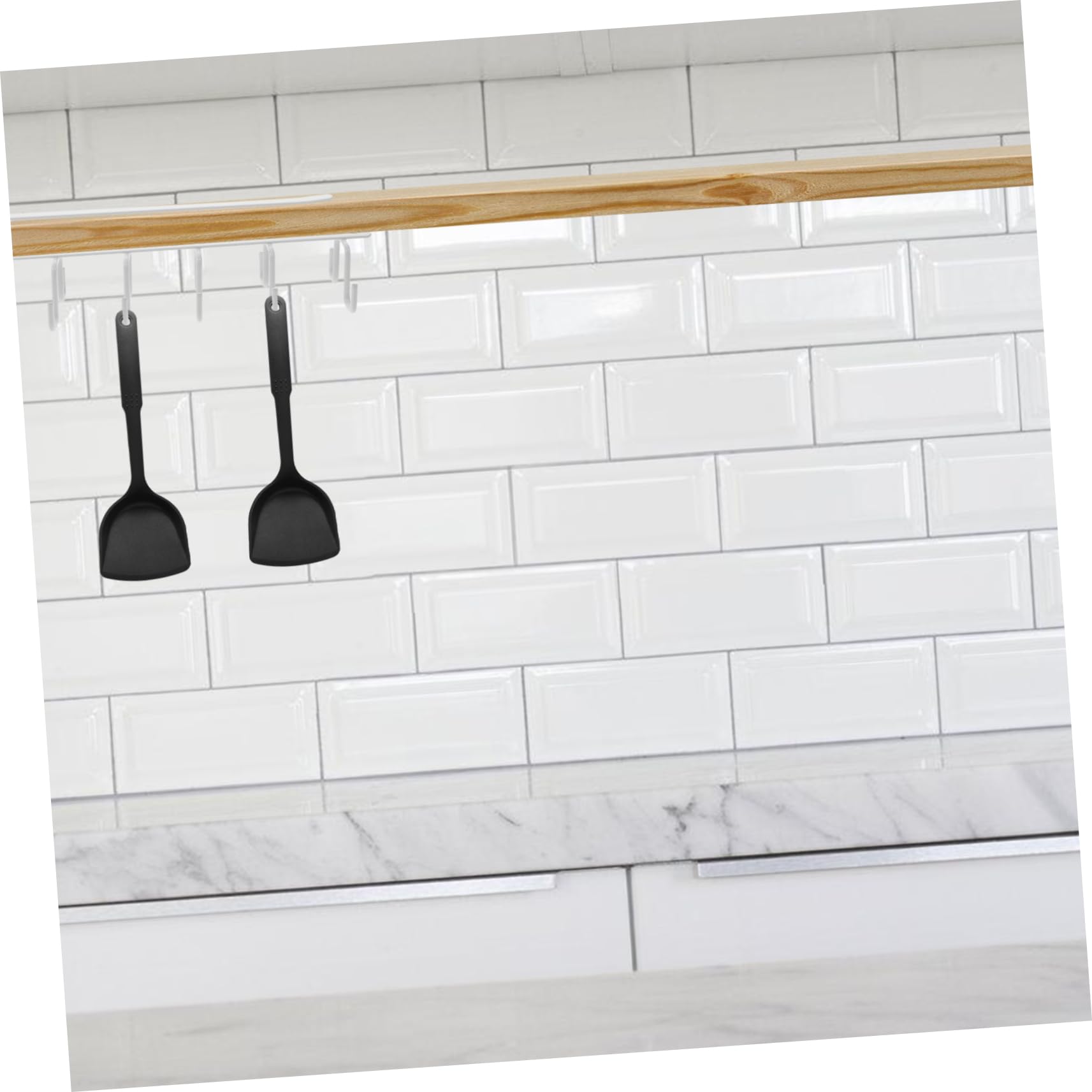 Cabilock 4 pezzi Portaoggetti Cucina Bianco Semplice Ganci da Parete per Tazze e Utensili Organizer Facile da Installare per Armadietti e Mensole Supporto per Cucina