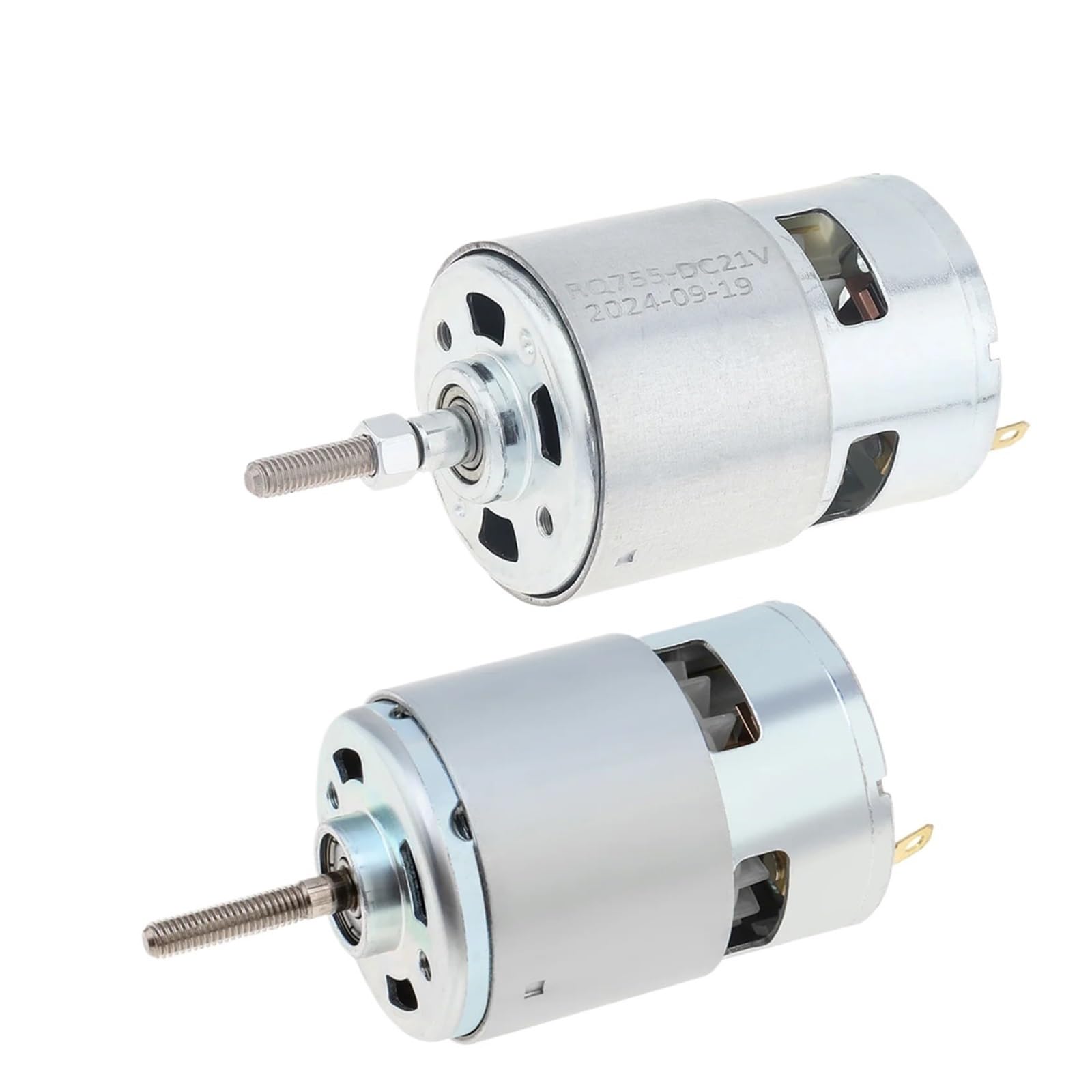DTWLOPOP 755 DC Motor 12V / 21V Grass Cutter Motor for Weed Trimmer/Cordless Weeder with Long Shaft, Lawn Mower Replaces Brush Motor(Type A,21V)