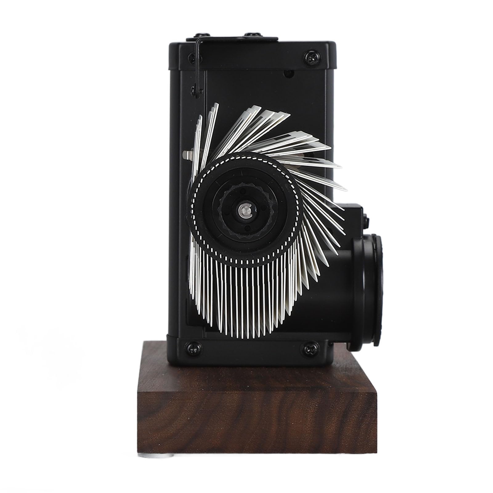 Retro-Digital-Klappuhr, Digitale Klappuhr mit Großen Zahlen, Mechanische Moderne Uhr, Vintage-Schreibtischuhr, Ideal für Wohnzimmer, Zuhause, Büro, Schule, Hotel (Schwarzer Rahmen, weiße