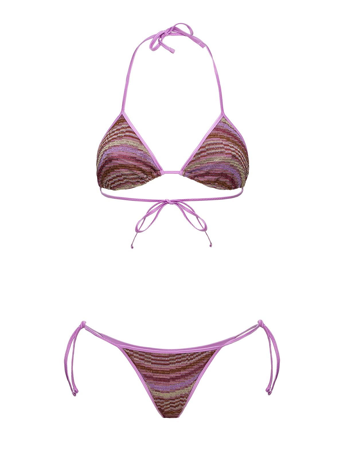 F**K Bikini Donna Triangolo con Slip Regolabile Multicolor SW0650-MC