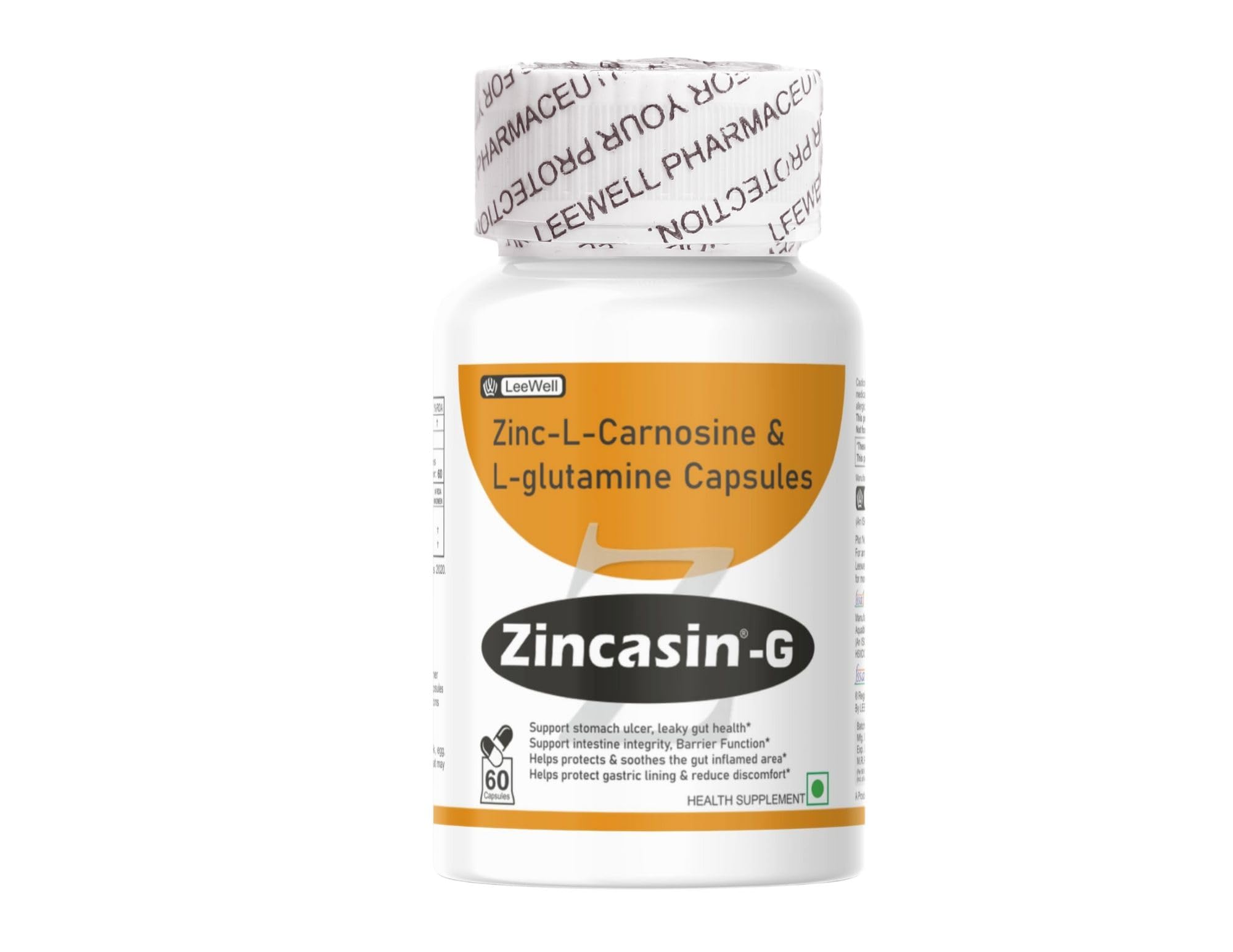G contains Zinc L carnosine with L glutamine Supplement | Support Leaky Gut Care, immunity, Stomach Ulcer & Mucus Membrane layer Protection Supplement - 60 Capsules-image-39