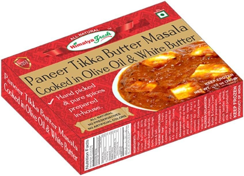 HIMALYA FRESH Paneer Tikka Butter Masala 10 oz each (6 Pack/12 Servings, Each Pack Serves 2) - Premium Authentic Indian Food & Sweets Made With Pure Buffalo Milk - No Fillers Or Preservatives