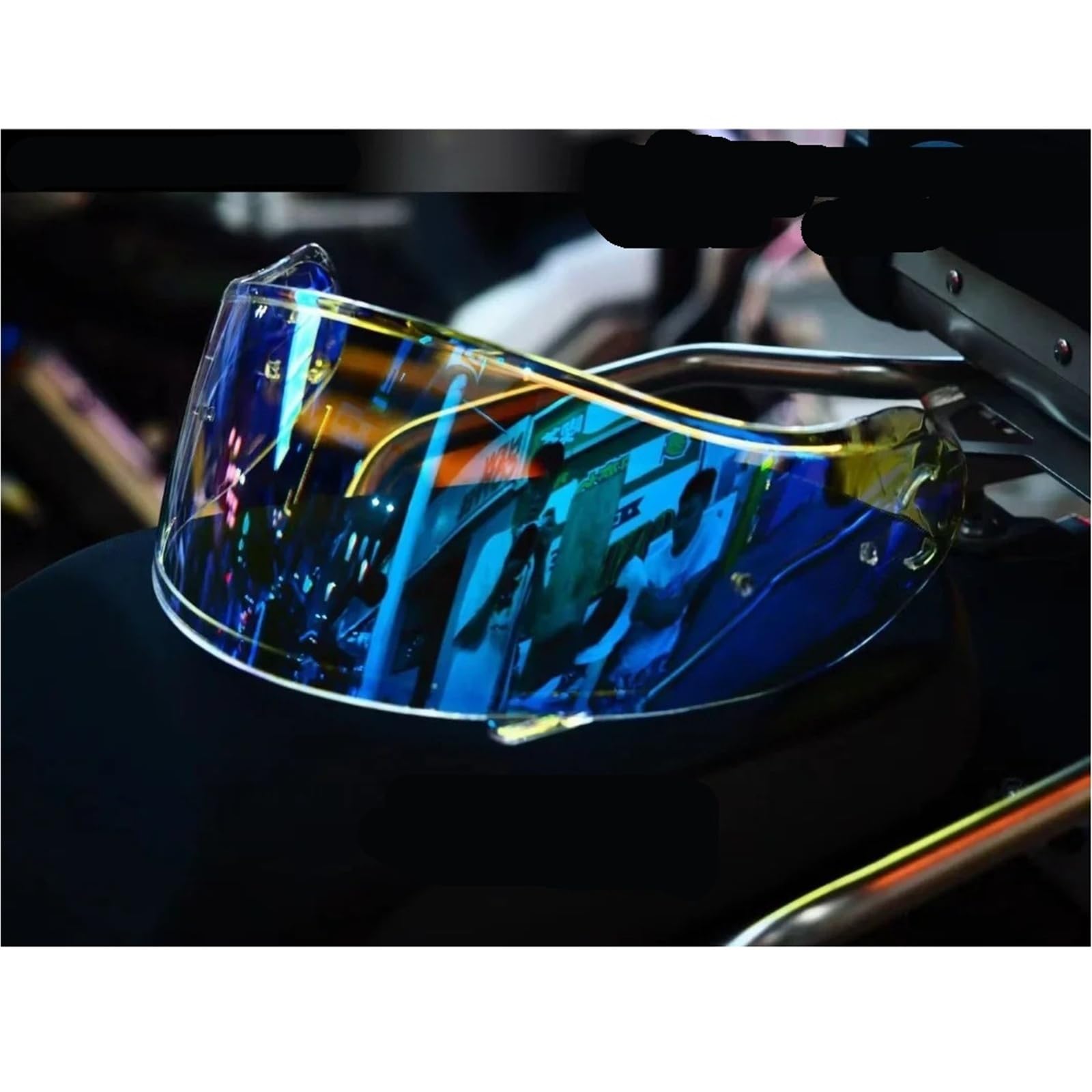 Visera para casco de moto Estuche for visera de casco motocicleta con protector facial completo(Color 1)