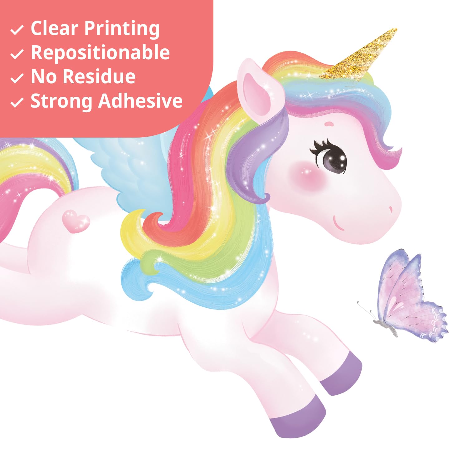 Amazon.co.jp: DECOWALL 虹 ユニコーン ウォールステッカー 子供部屋