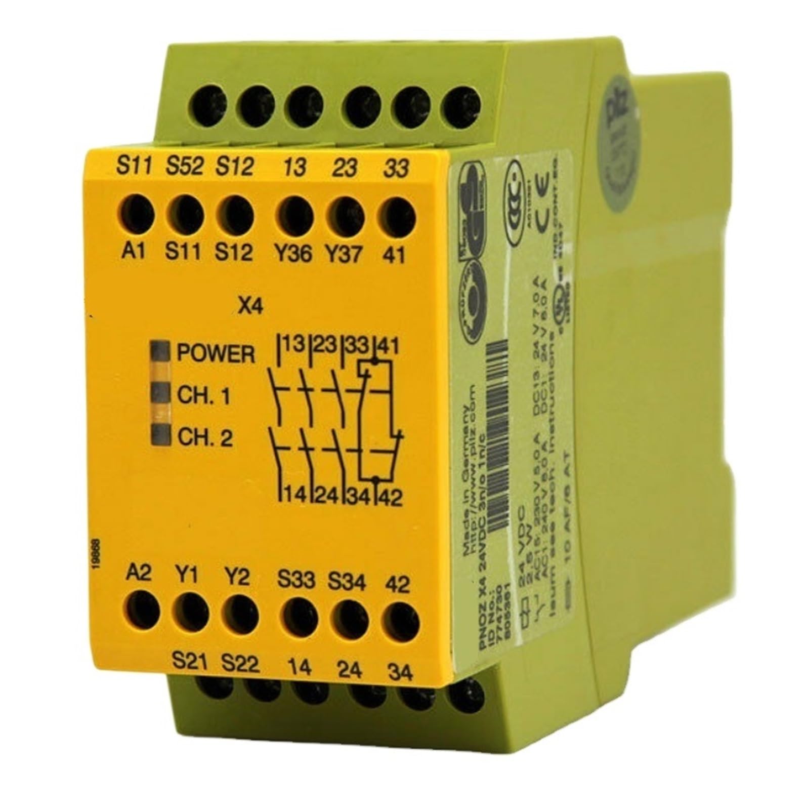 WQGQPXOB Relay X4 24VDC 3n/o 1n/c 774730