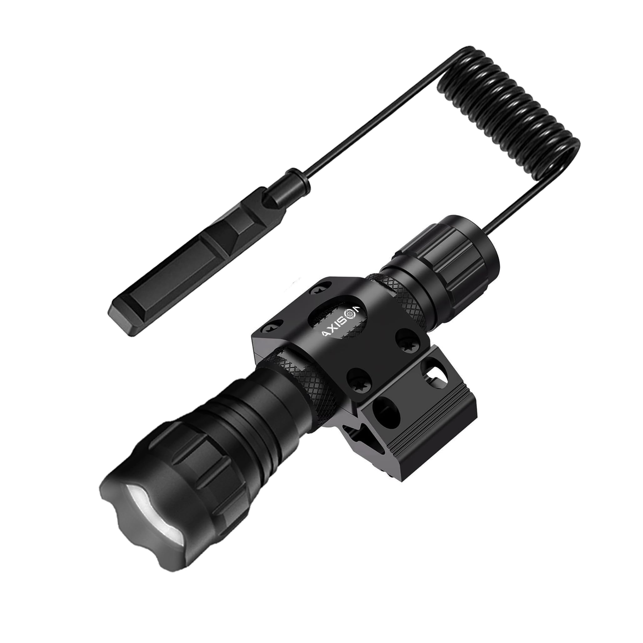 Tactical Flashlight Mlok Flashlight 1200 Lumen Weapon Light Mlok Offset Mounted Tac Light with Pressure Switch Rechargeable IP65 Waterproof