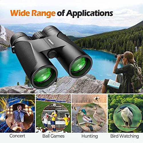 Binoculares 12x42 para adultos, impermeables y HD miniatura 5