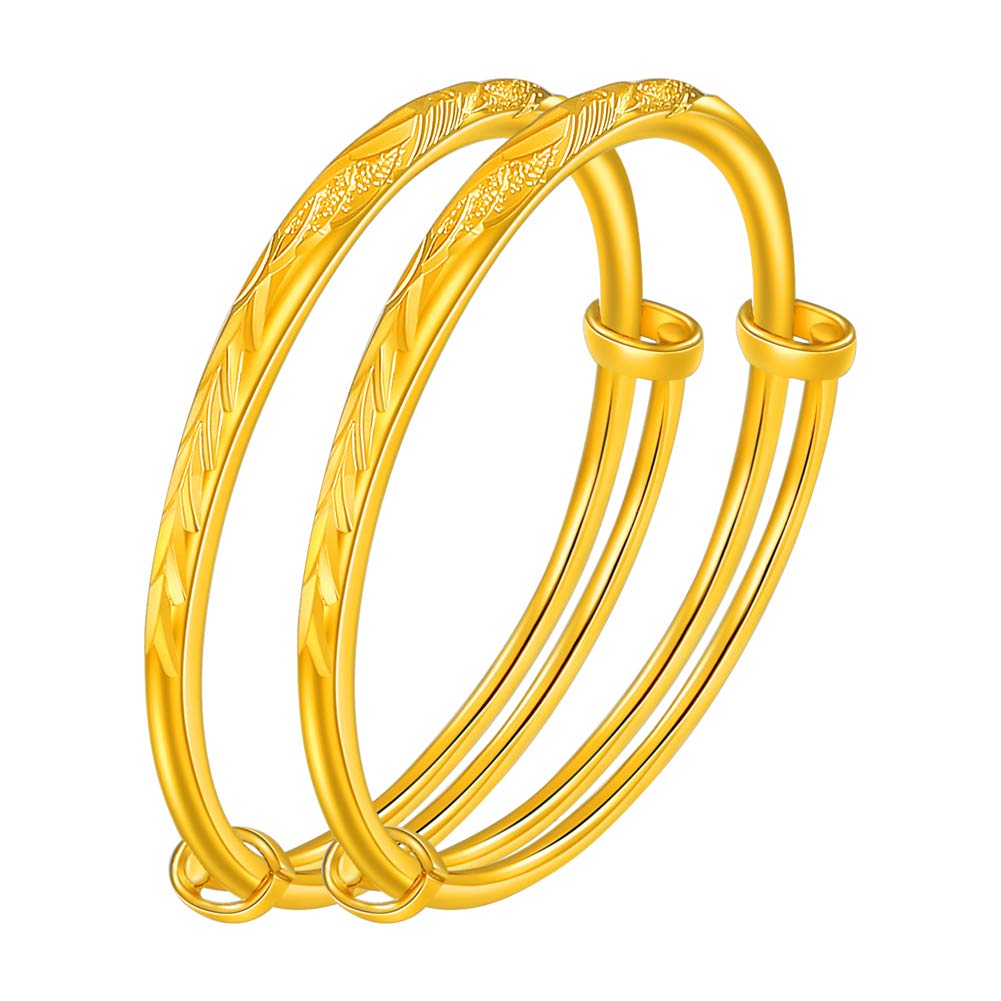 Ethlyn Mini Size bracelets for girl boys 18K Gold Plated Kids Charm Bangles &amp;Bracelets Birthday Christmas Gift