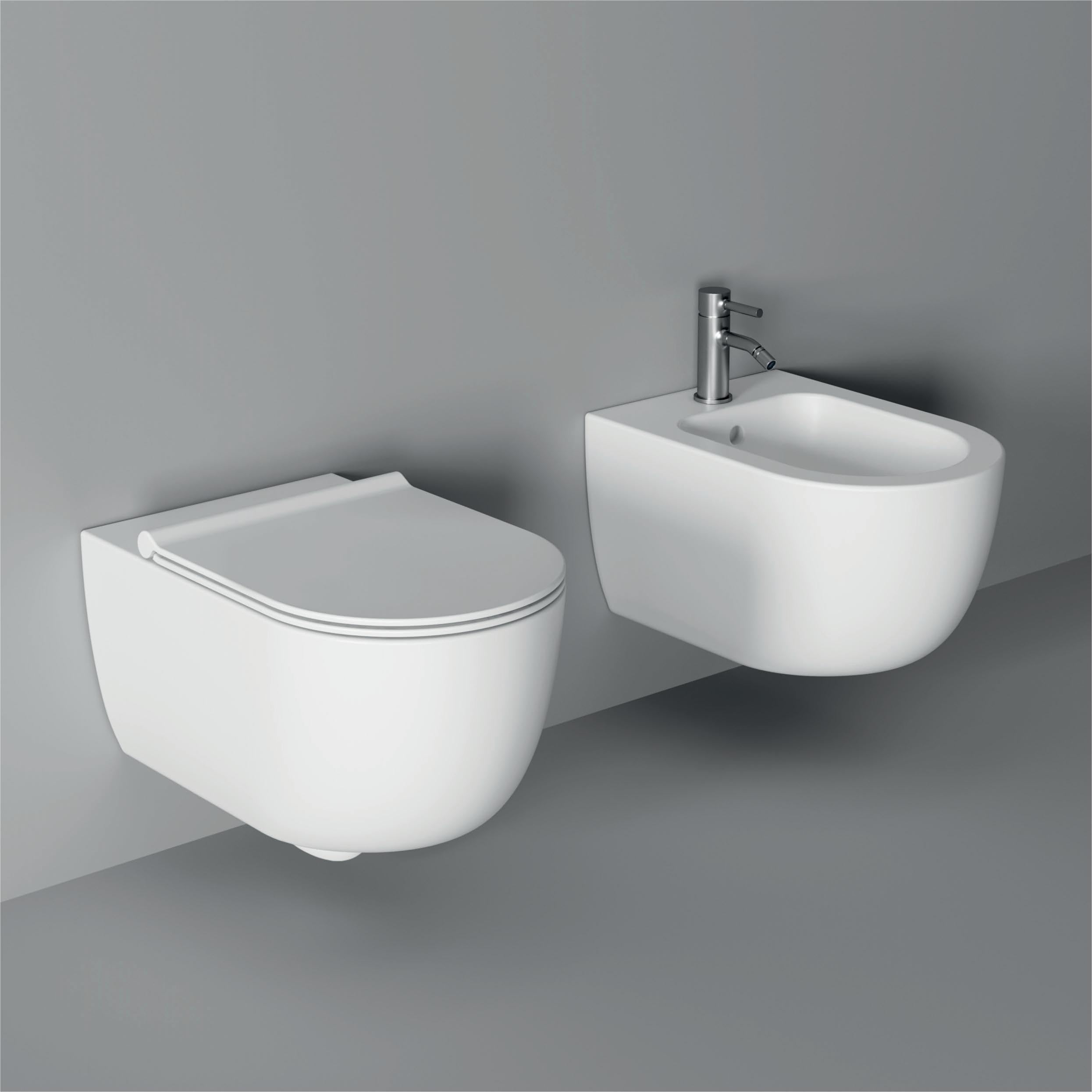 Alice Ceramica s.r.l. Unica Bidet Hung 50 White Shiny