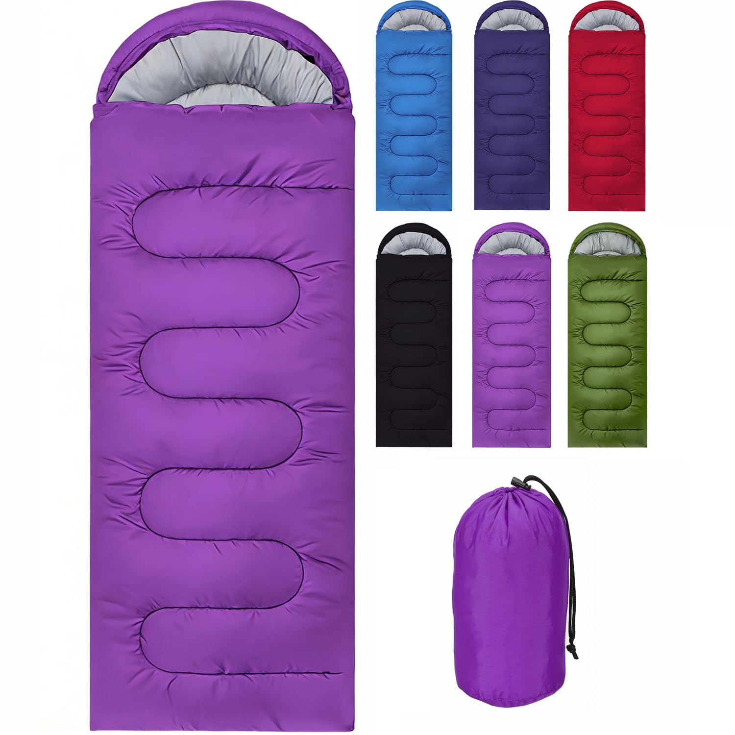 Sleeping Bags for Adults & Kids Sleeping Bag 3-4 Season, Ultralight Carry Bag, Soft, Adult Blanket, Lightweight Compact for Outdoor Camping, Travel, Hiking, Indoor & Outdoor Use